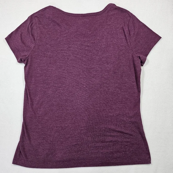 ​Prana Mountain Sunset Graphic T-Shirt Purple Heathered Hiking Tee Size Large - Picture 5 of 5